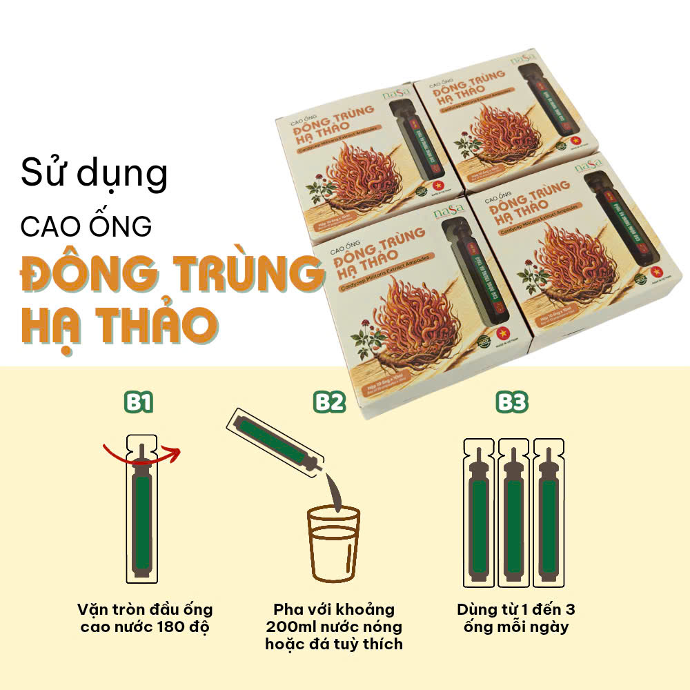 Cao Ống Đông Trùng Hạ Thảo - Hộp 10 ống 100ml - Ảnh 3