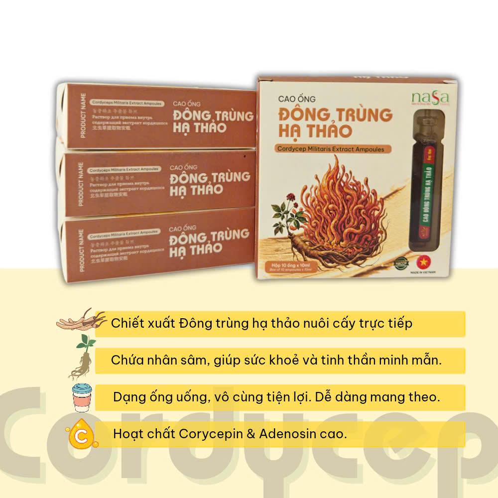 Cao Ống Đông Trùng Hạ Thảo - Hộp 10 ống 100ml - Ảnh 5